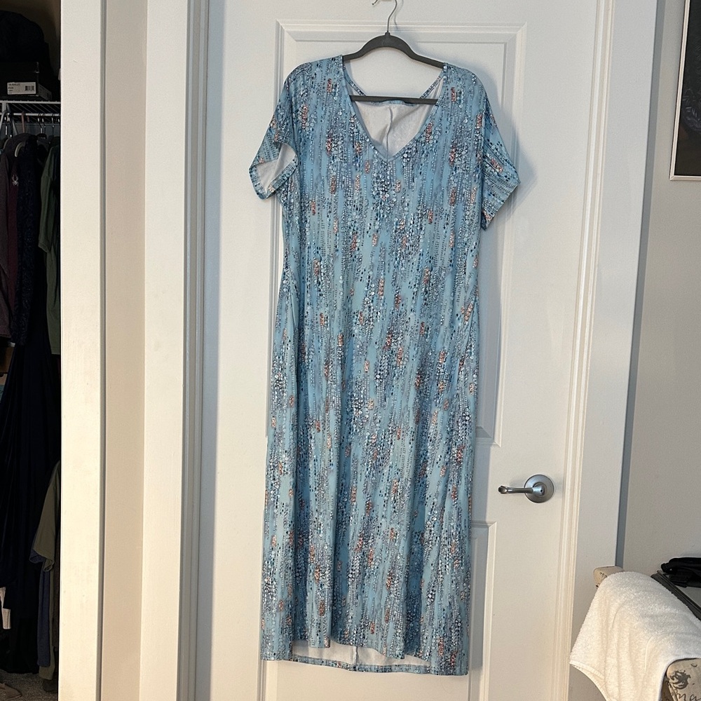 Blue Floral Maxi Dress